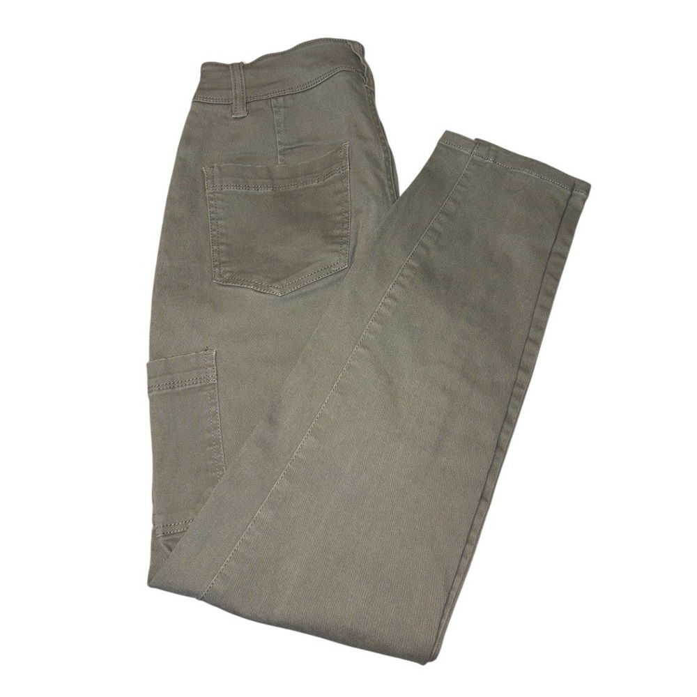 Market And Spruce Pants Women's Size 2 Chino Stretch Cotton Mid Rise Green Cargo